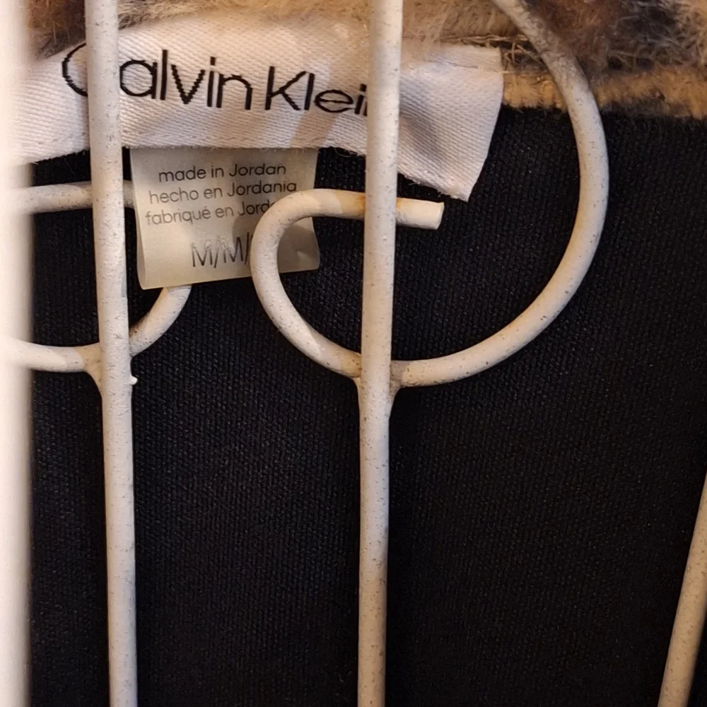 Calvin Klein Animal Print Faux Fur Jacket - Picture 3 of 6